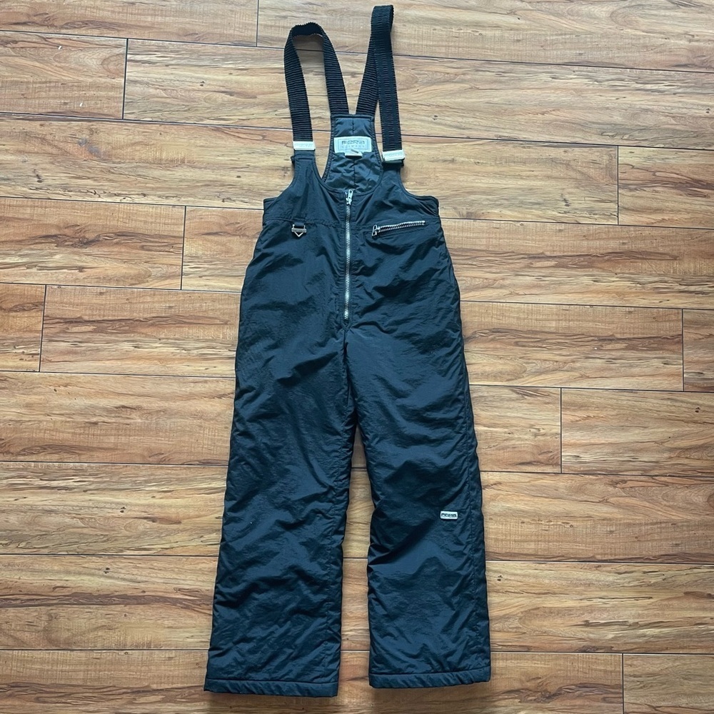 FERA  Black Snow Bib Pants with Adjustable Straps Juniors Size 12